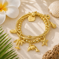Armbanden Set3 Beach Gold, JoyJewelleryBali