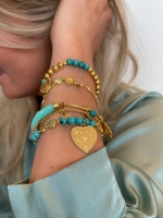 Armbanden set Chimoo Turquoise Gold, Joy Jewellery Bali
