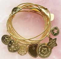 Armbanden Set7 Gold  Lucky Star, Joy jewellery Bali