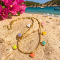 Ketting Buzios No.5 Resin Gold, JoyJewelleryBali