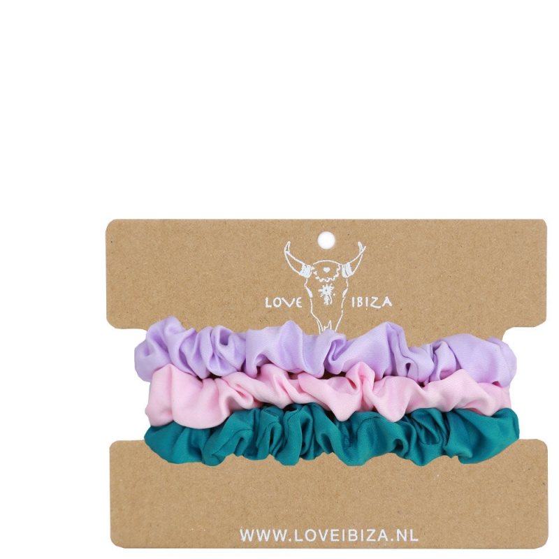 Haaraccessoires Scrunchie set bright pastel, LoveIbiza