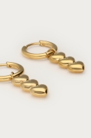 Oorringen met drie hartjes, MyJewellery