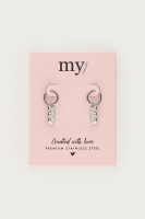 Oorringen met drie hartjes, MyJewellery