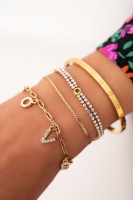 Armband met love letters & strass, My Jewellery