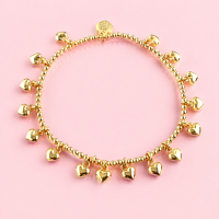 Armband Holly Heart Goud, JoyJewelleryBali