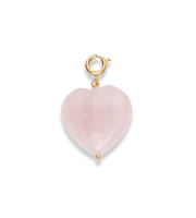 Pink Rose Quartz Heart Charm, Le Veer Jewelry