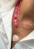 Pink Rose Quartz Heart Charm, Le Veer Jewelry