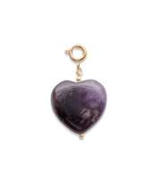 Purple Amethyst Heart Charm, Le Veer