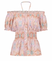 Korte Mouwen Blouse Dreamcatcher Gemengde Kleuren, Isla Ibiza Bonita