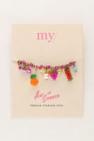 Art paarse touw armband tutti frutti, MyJewellery