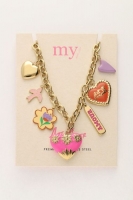 Art ketting met verschillende bedels, MyJewellery