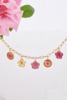 Island ketting met 5 bedel bloemen, MyJewellery