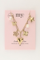 Schakelketting met multi bedels, MyJewellery