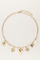 Schakelketting met multi bedels, MyJewellery