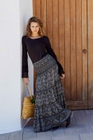 Maxi Rok Aztec Art – Zwart, Isla Ibiza Bonita