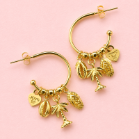 Oorbellen Mini Amar Beach Gold, JoyJewelleryBali