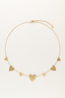 Minimalistische ketting met grote & kleine hartjes, MyJewellery