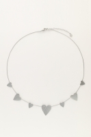 Minimalistische ketting met grote & kleine hartjes, MyJewellery