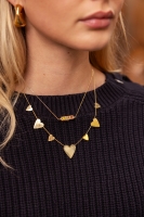 Minimalistische ketting met grote & kleine hartjes, MyJewellery