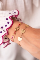 Armband met 5 hartjes, MyJewellery