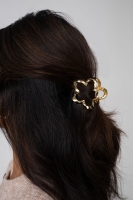 Gouden bloem haarclip gedraaid, MyJewellery