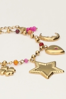 Starry bedelarmband met ster en kralen, MyJewellery