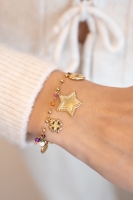 Starry bedelarmband met ster en kralen, MyJewellery