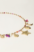 Starry bedel ketting met ster en kralen, MyJewellery