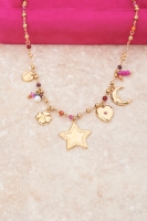 Starry bedel ketting met ster en kralen, MyJewellery