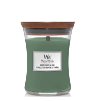 Kaars Mint Leaves & Oak Medium, Woodwick