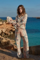 Short Blouse Wide Sleeves Tropical Sunset, Isla Ibiza Bonita