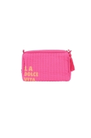 La dolce vita makeup bag big - Fuchsia, Marcelina’s Pearls