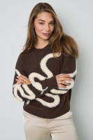 Soft Swirl trui bruin, M&M Mode