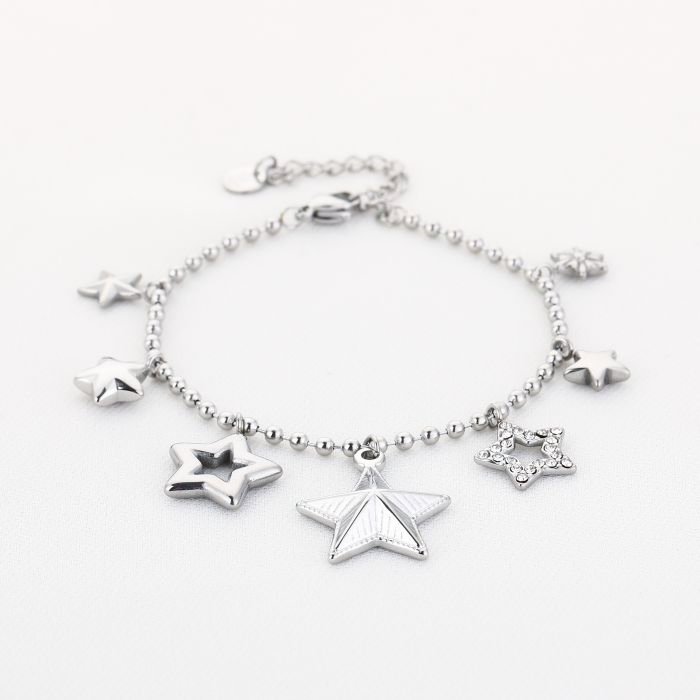 Armband met verschillende ster  bedels, Marcelina’s Pearls