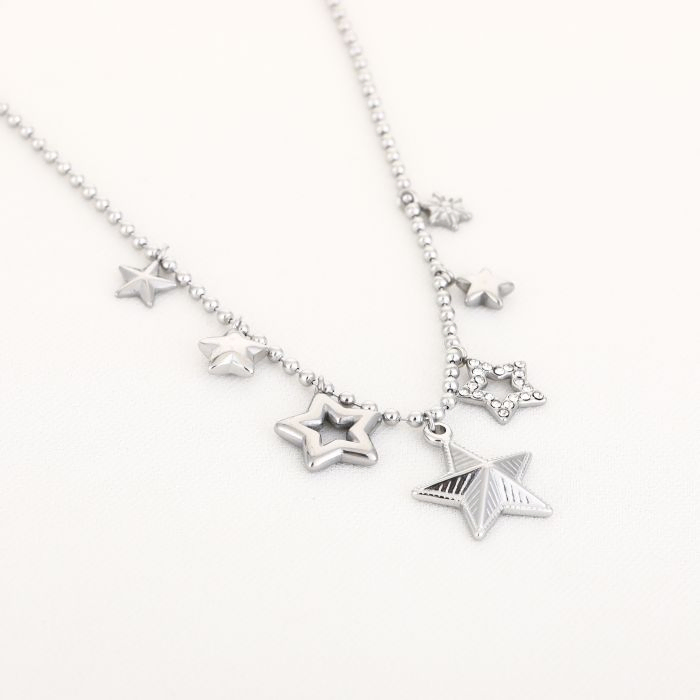 Ketting met verschillende ster bedels, Marcelina’s Pearls