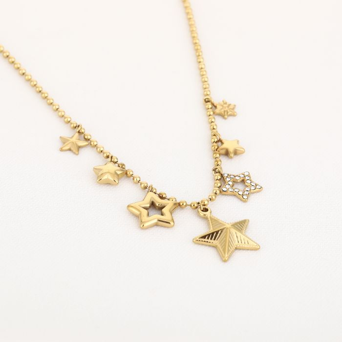 Ketting met verschillende ster bedels, Marcelina’s Pearls