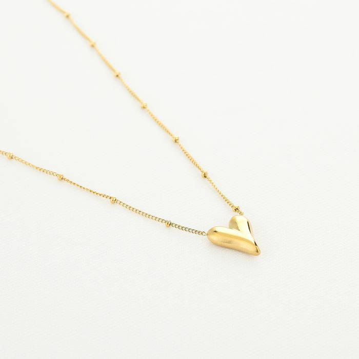 Ketting bol hartje, Marcelina’s Pearls