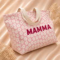 Grote MAMMA tote tas met bloemenpatroon