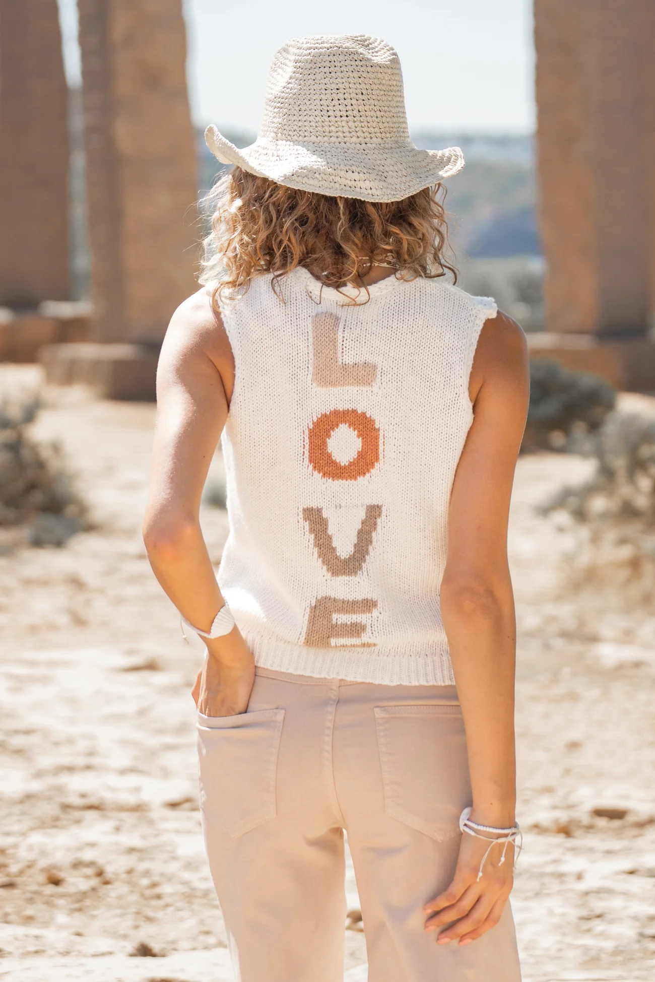 Gilet Heart Zonas Cream, Isla Ibiza Bonita