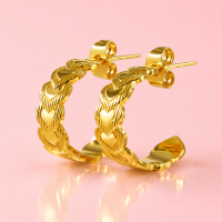 Oorbellen Bergamot Gold, JoyJewelleryBali