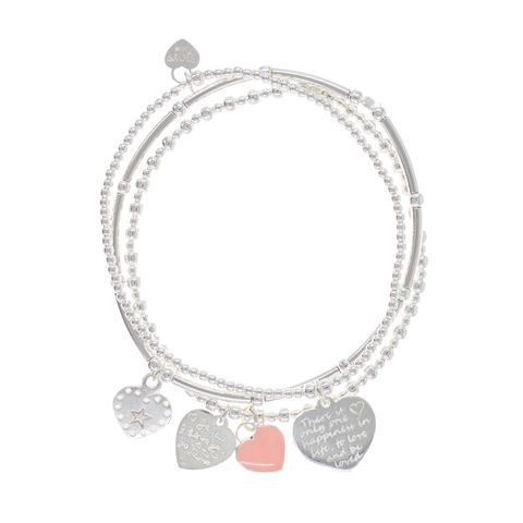 Armbanden Set Sicily Pink, JoyJewelleryBali