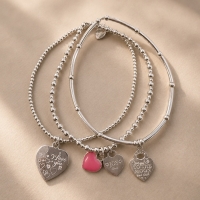 Armbanden Set Sicily Fluo Pink, JoyJewelleryBali