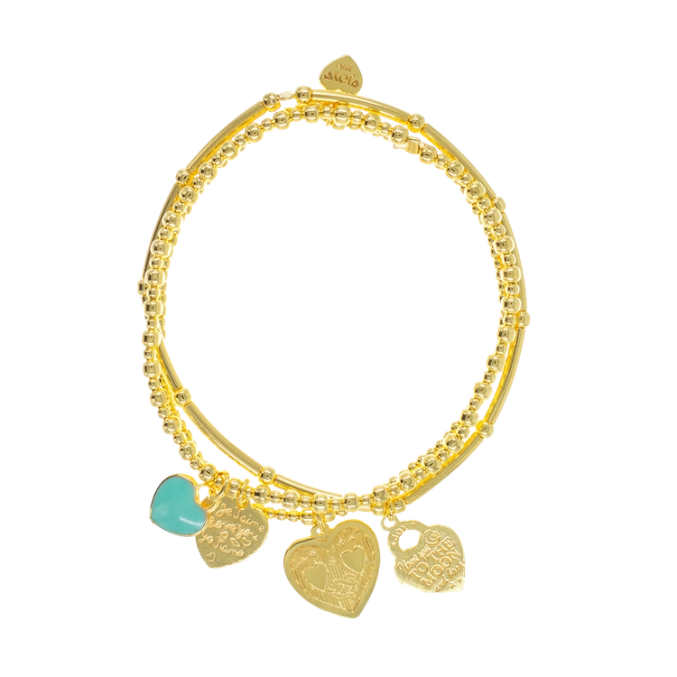 Armbanden Set Sicily Mint Gold, JoyJewelleryBali