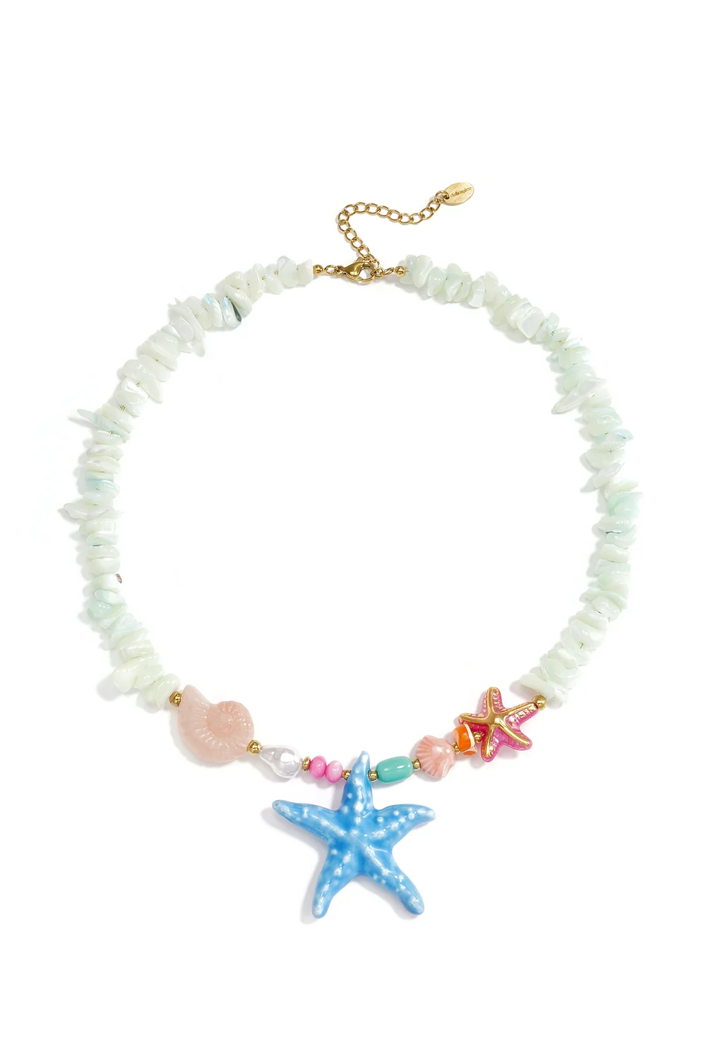 Glazen Kralenketting Starfish, Marcelina&rsquo;s Pearls