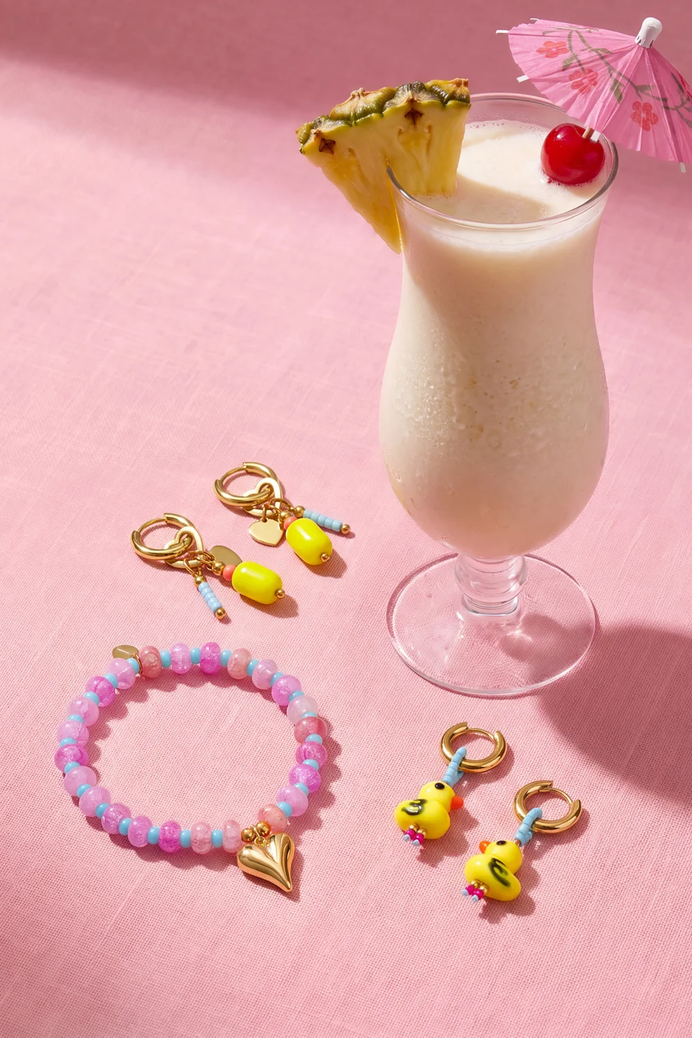 Glazen Kralenarmband Sweetheart, Marcelina&rsquo;s Pearls