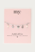 Minimalistische schakelarmband met zeven bedels, MyJewellery