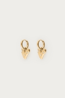 Kleine oorringen met hart en imitatieparels, MyJewellery