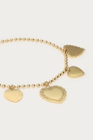 Love armband met vijf hartjes, MyJewellery